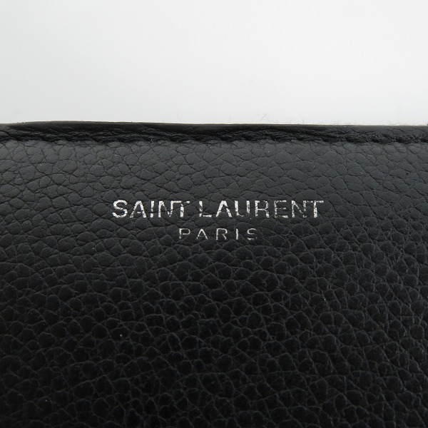 実際に弊社で買取させて頂いたSAINT LAURENT PARIS/サンローランパリ YSLロゴ ラウンドジップ/ファスナー 長財布/ウォレットの画像 3枚目