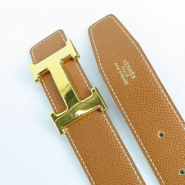 実際に弊社で買取させて頂いたHERMES/エルメス リバーシブル コンスタンスHレザーベルト □A刻印の画像 1枚目