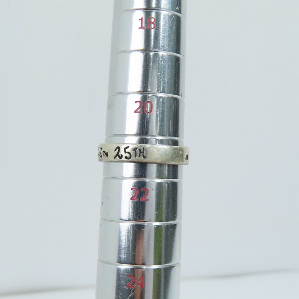 実際に弊社で買取させて頂いた【ギャラ付】BILL WALL LEATHER/BWL/ビルウォールレザー 25TH ANNIVERSARY BAND/25周年リング R404 21.5号の画像 7枚目