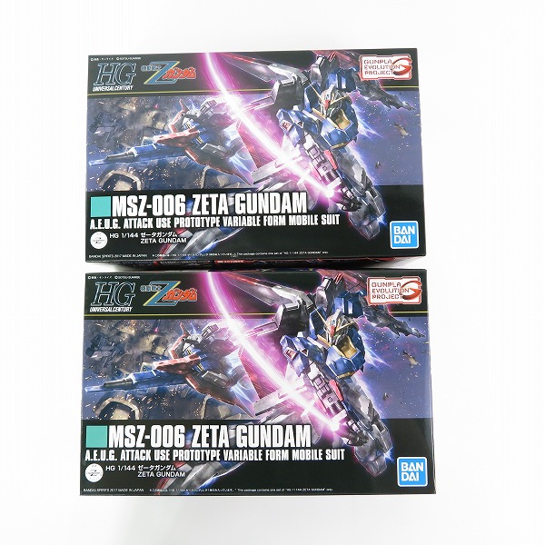 実際に弊社で買取させて頂いた【未組立】BANDAI/バンダイ HG 1/144 機動戦士Zガンダム MSZ-006 ゼータガンダム 2点セット/ガンプラ