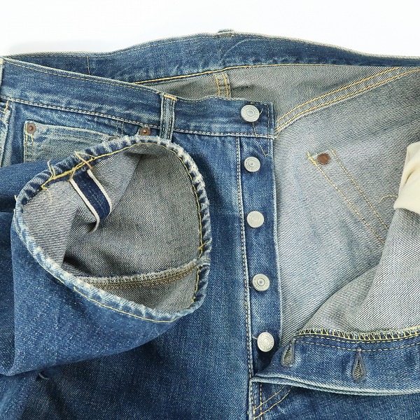 実際に弊社で買取させて頂いたLEVI'S/リーバイス ヴィンテージ 50~60s 501XX 刻印S ビッグE/紙パッチ/オフセットセンターループ デニムパンツの画像 4枚目