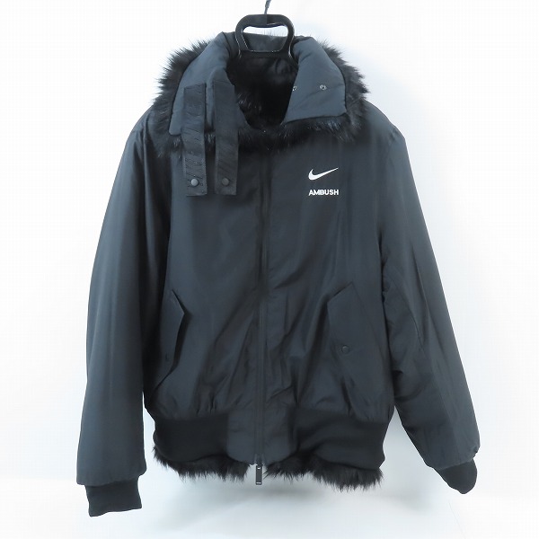 実際に弊社で買取させて頂いたNIKE×AMBUSH/ナイキ×アンブッシュ 18AW リバーシブルフェイクファーコートジャケット AQ9225-010 /Mの画像 2枚目