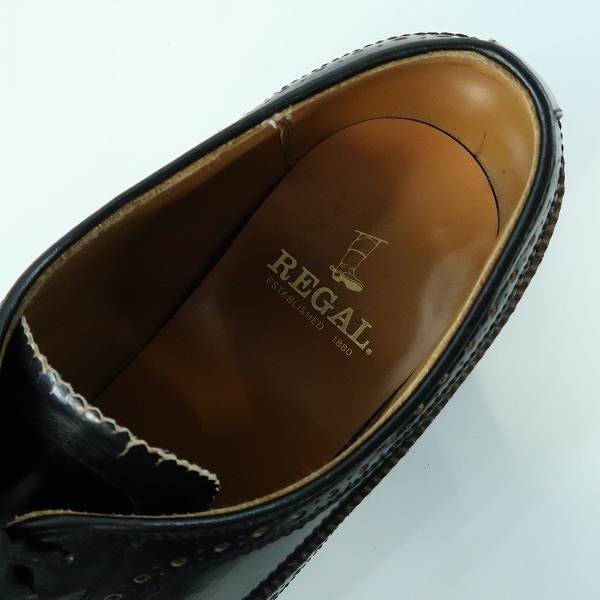 実際に弊社で買取させて頂いたREGAL/リーガル ウイングチップ レザー シューズ ブラック 2589/27の画像 4枚目