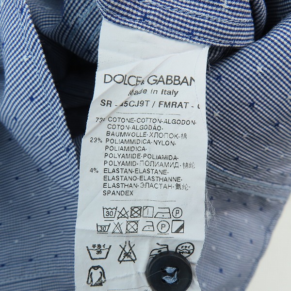 実際に弊社で買取させて頂いたDOLCE&GABBANA/ドルチェ&ガッバーナ/ドルガバ SICILIA 長袖 シャツ ドレスシャツ/38の画像 3枚目
