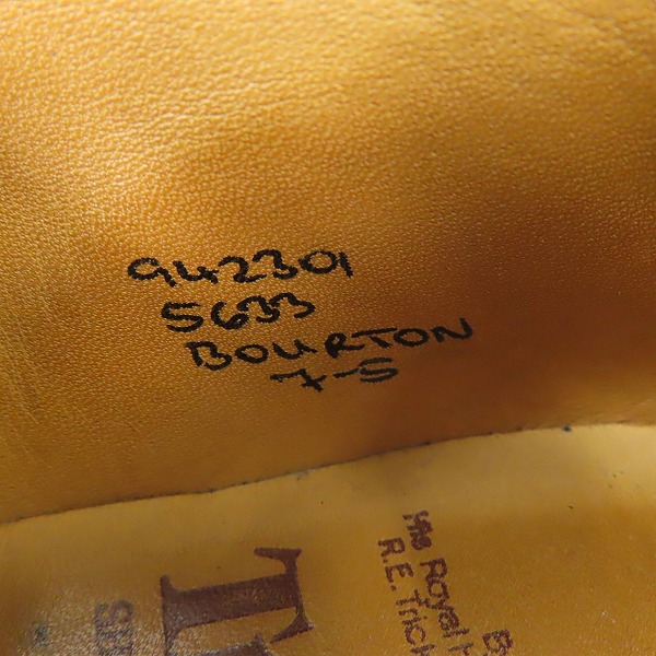 実際に弊社で買取させて頂いたTricker's/トリッカーズ BOURTON/バートン ウイングチップ シューズ S633/7の画像 5枚目