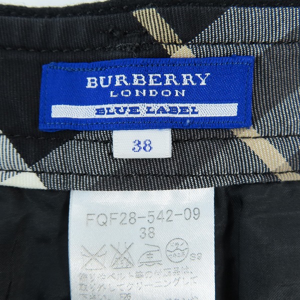 実際に弊社で買取させて頂いたBURBERRY BLUE LABEL/バーバリーブルーレーベル  ウール キュロット FQF28-542-09/38の画像 3枚目