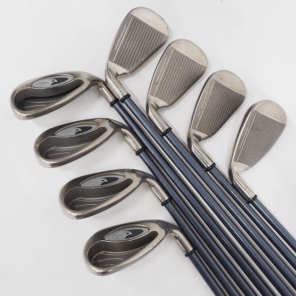 実際に弊社で買取させて頂いたCallaway/キャロウェイ Hawk Eye/ホークアイ チタン アイアン #5～9,P,A,Sw 8本セット GBB Hawk Eye UL FLEX:Rの画像 3枚目