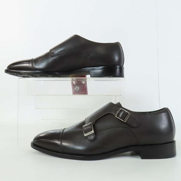 実際に弊社で買取させて頂いた【未使用】Orobianco/オロビアンコ KOGETSU2/コウゲツ2 ダブルモンクストラップ ストレートチップ レザー ビジネスシューズ/40の画像 3枚目