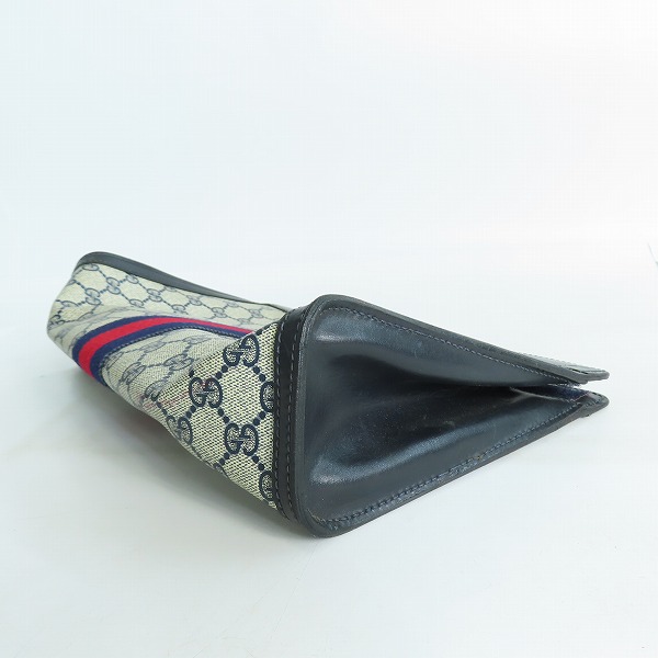 実際に弊社で買取させて頂いたGUCCI/グッチ オールド クラッチバッグ ポーチ シェリーライン GG柄の画像 2枚目