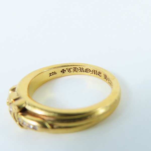 実際に弊社で買取させて頂いたCHROME HEARTS/クロムハーツ ベイビークラシック ダガーリング パヴェダイヤ 22K/10号の画像 6枚目