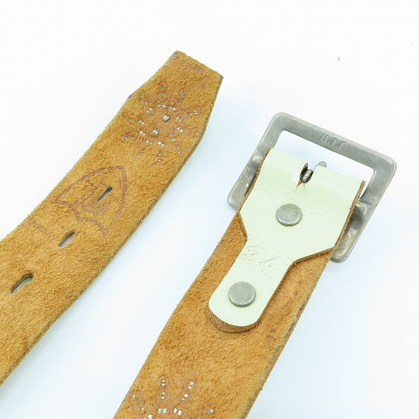 実際に弊社で買取させて頂いたHTC/エイチティーシー Peanut Stingray Belt/ピーナッツ スティングレイ ベルト SOLID BRASS/ソリッドブラス バックル/34の画像 2枚目