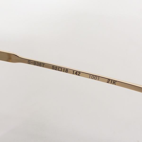 実際に弊社で買取させて頂いた999.9/フォーナインズ TITANIUM 眼鏡/アイウェア S-936Tの画像 3枚目