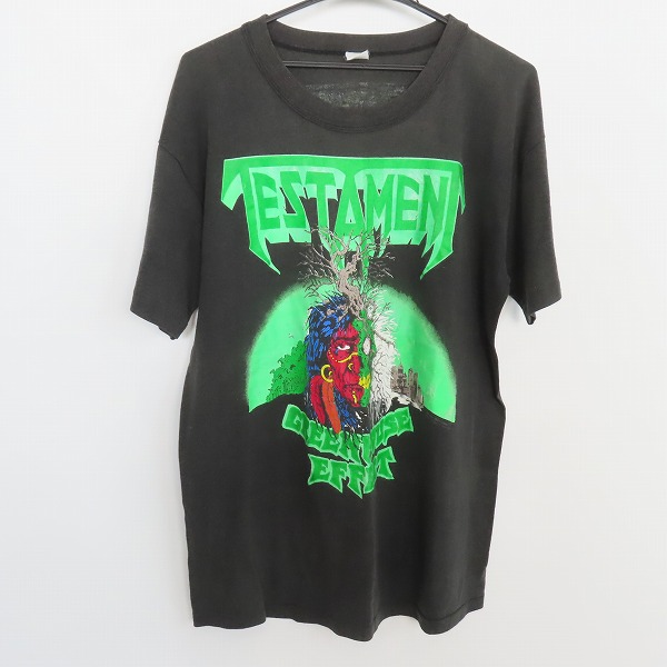 実際に弊社で買取させて頂いたTESTAMENT/テスタメント GREENHOUSE EFFECT ヴィンテージ バンT/L