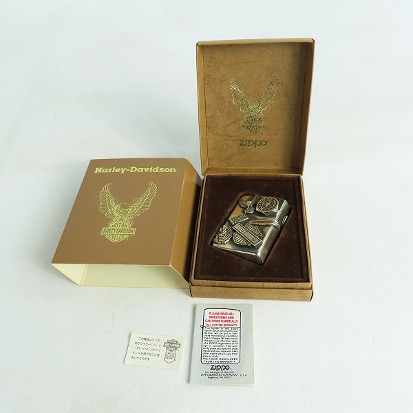 実際に弊社で買取させて頂いたZIPPO/ジッポー HARLEY-DAVIDSON/ハーレーダビッドソン MAKE METAL メイクメタル メタル貼り/1996年製の画像 7枚目