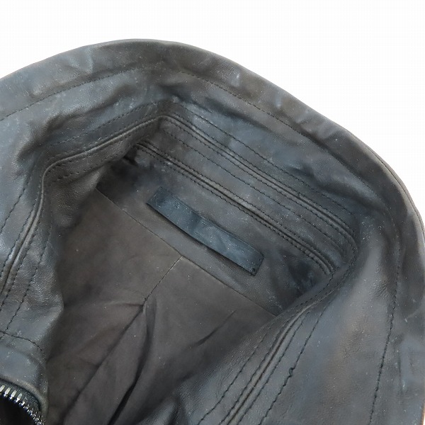 実際に弊社で買取させて頂いた【難有り】JULIUS/ユリウス 仔羊皮 RAM SKIN/LEATHER ミリタリー ジップ ライダース ジャケット/1の画像 5枚目