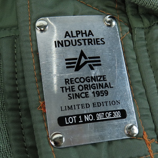 実際に弊社で買取させて頂いたALPHA INDUSTRIES×BREITLING/アルファインダストリーズ×ブライトリング 50th Anniversary フライトジャケット/Mの画像 8枚目