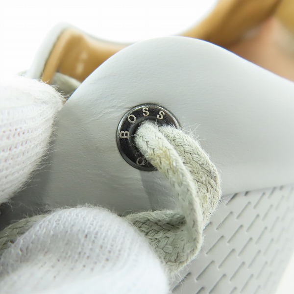 実際に弊社で買取させて頂いたHUGO BOSS/ヒューゴボス Trainers レザー シューズ/スニーカー グレー 50407828/45の画像 7枚目