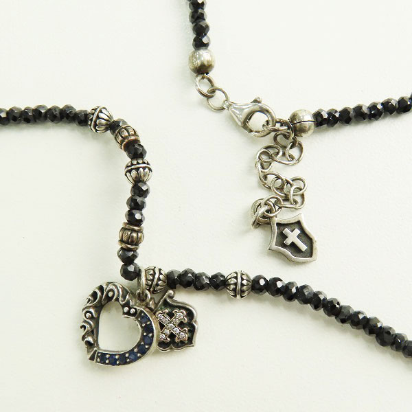 実際に弊社で買取させて頂いたLord Camelot/ロードキャメロット ロイヤルシルバー ブラックスピネル ハート/シールド ネックレス