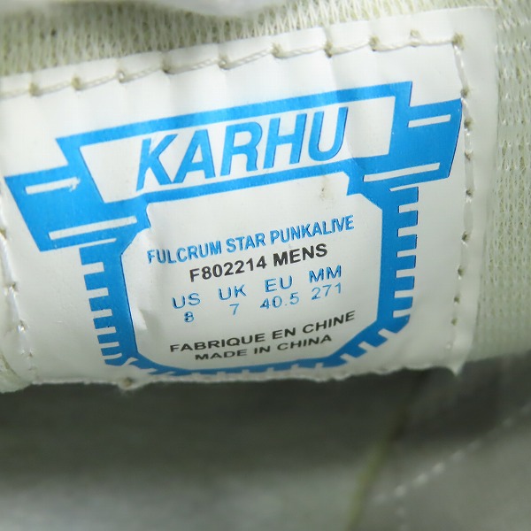 実際に弊社で買取させて頂いたKARHU/カルフ Fulcrum Star PUNLALIVE レザー スニーカー F802214/US8の画像 5枚目