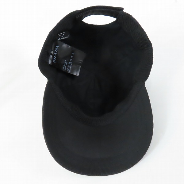 実際に弊社で買取させて頂いたPRADA/プラダ Re-Nylon トライアングルロゴ ベースボールキャップ/帽子 2HC274 2DMIの画像 2枚目