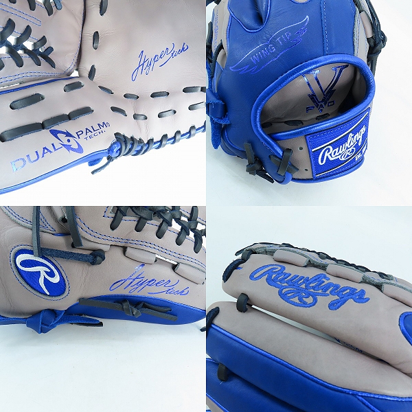 実際に弊社で買取させて頂いたRawlings/ローリングス HYPER TECH COLOR SYNC/ハイパーテックカラー 軟式/オールラウンド/右投げ用 グローブ/グラブ GR4HTCN55Wの画像 7枚目