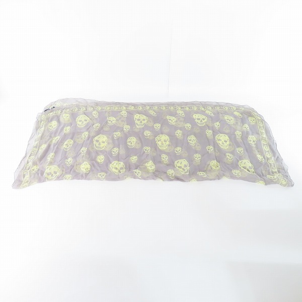 実際に弊社で買取させて頂いたAlexander McQueen/アレキサンダー・マックイーン スカル柄 スカーフ/ストールの画像 6枚目