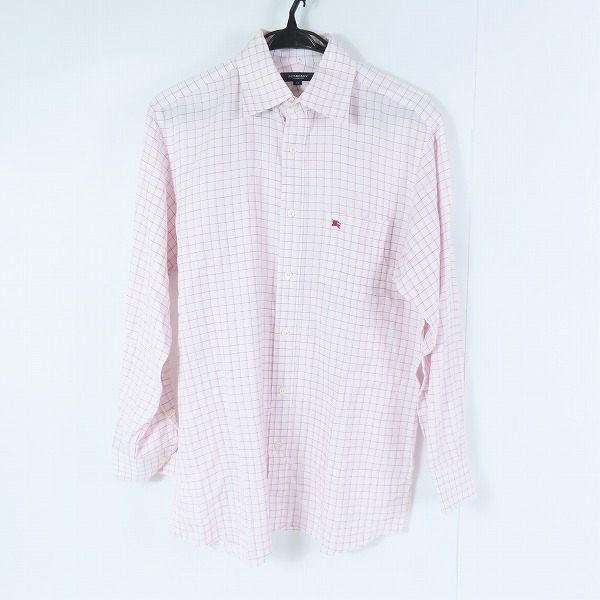 実際に弊社で買取させて頂いたBURBERRY LONDON/バーバリーロンドン 胸刺繍 チェック柄 長袖ボタンシャツ/M