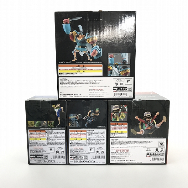 実際に弊社で買取させて頂いた【未開封】バンダイ 一番くじ ワンピース ONE PIECE ALL STAR A賞 ルフィ/B賞 ゾロ/ｃ賞 サンジ/H賞 フランキー 4点セットの画像 1枚目