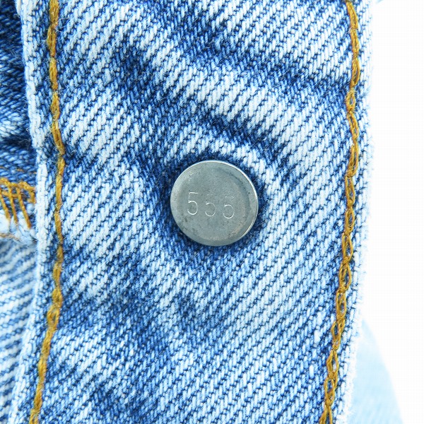実際に弊社で買取させて頂いたLEVI'S/リーバイス ヴィンテージ バレンシア工場 刻印555 501 ボタンフライ デニム W28L34の画像 7枚目