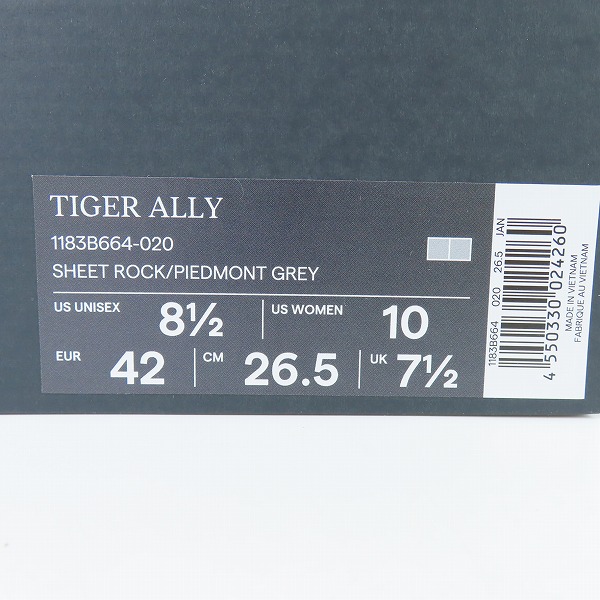 実際に弊社で買取させて頂いたONITSUKA TIGER/オニツカタイガー TIGER ALLY/タイガー アリー 1183B664-020 26.5の画像 9枚目