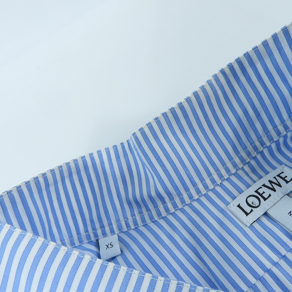 実際に弊社で買取させて頂いた【JPタグ】LOEWE/ロエベ ストライプ ロング シャツ カットソー ブラウス H2169193CS/XSの画像 6枚目