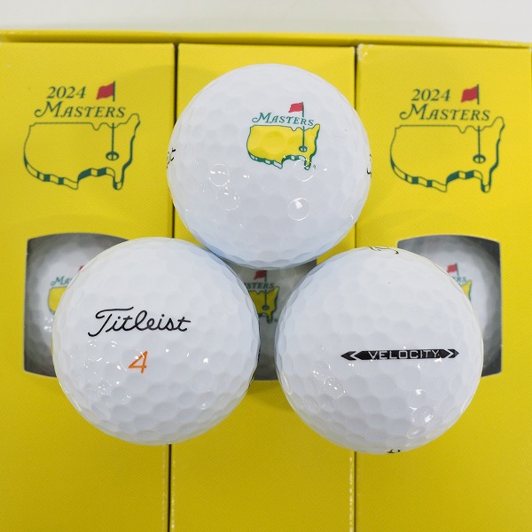 実際に弊社で買取させて頂いた【未使用/オウンネーム】Titleist/タイトリスト VELOCITY/ベロシティ 2024 MASTERS ゴルフボール ホワイト 1ダースの画像 1枚目