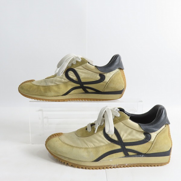 実際に弊社で買取させて頂いたLOEWE/ロエベ フローランナー レザースニーカー 591221/41の画像 3枚目