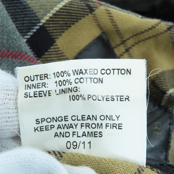 実際に弊社で買取させて頂いたBarbour/バブアー INTERNATIONAL インターナショナル オイルドジャケット CWX0022BK91 /XL12/13の画像 6枚目