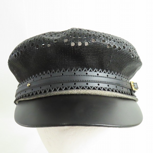 実際に弊社で買取させて頂いたCA4LA/カシラ メッシュ キャスケット/帽子 ブラック SHK00904の画像 1枚目