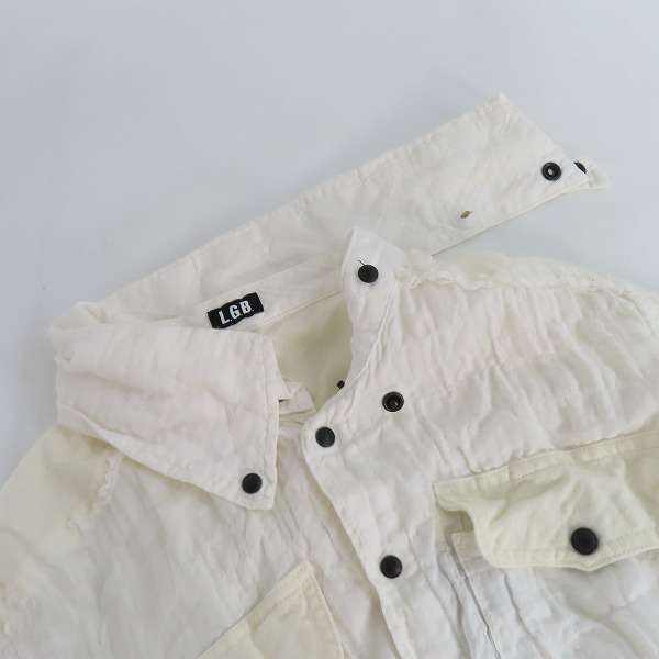 実際に弊社で買取させて頂いたLGB/ルグランブルー シワ加工 長袖シャツ ホワイト SHIRT-G/M 91059/1の画像 2枚目