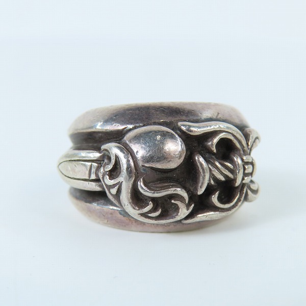 実際に弊社で買取させて頂いたCHROME HEARTS/クロムハーツ ハートダガー リング 21-22号の画像 1枚目