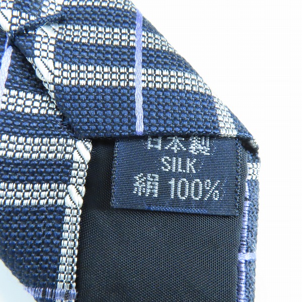 実際に弊社で買取させて頂いたBURBERRY LONDON/バーバリー ロンドン チェック柄 シルクネクタイの画像 5枚目