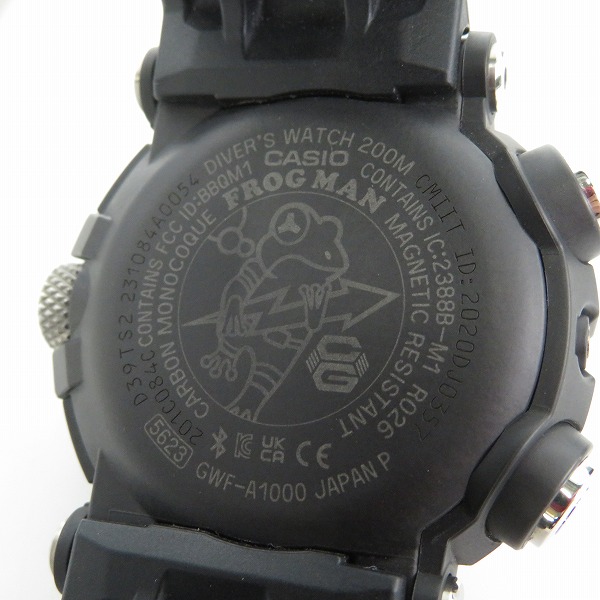 実際に弊社で買取させて頂いたG-SHOCK/Gショック FROGMAN/フロッグマン Bluetooth ソーラー電波時計 GWF-A1000-1AJFの画像 4枚目