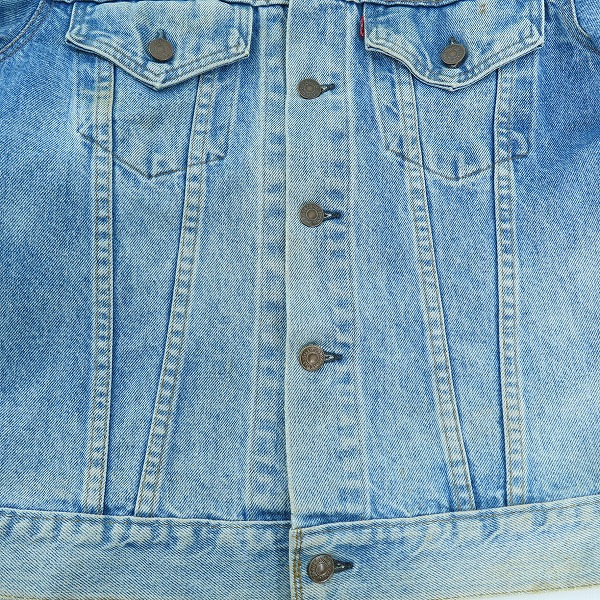 実際に弊社で買取させて頂いたLEVI'S/リーバイス 刻印525 スモールe 均等V 4th ヴィンテージ/ビンテージ デニムジャケットの画像 5枚目