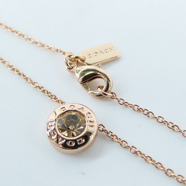 実際に弊社で買取させて頂いたCOACH/コーチ ロゴ/ストーン ネックレス