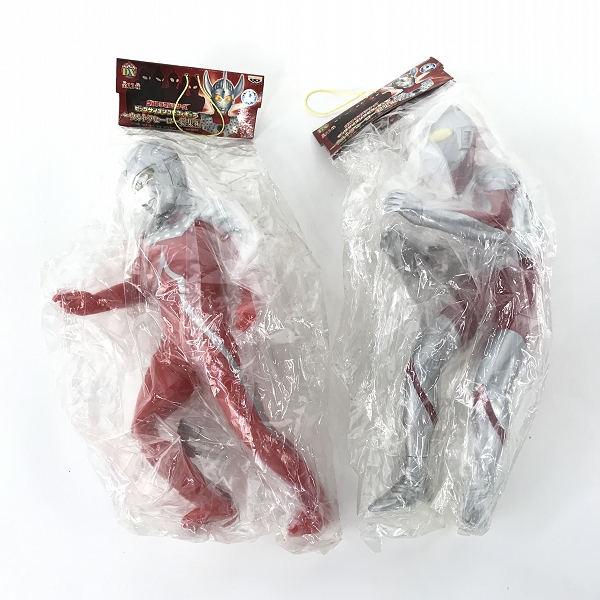 実際に弊社で買取させて頂いた【未開封】バンプレスト ビッグサイズソフビフィギュア ウルトラヒーロー総集編  ウルトラマン/セブン 2点セット