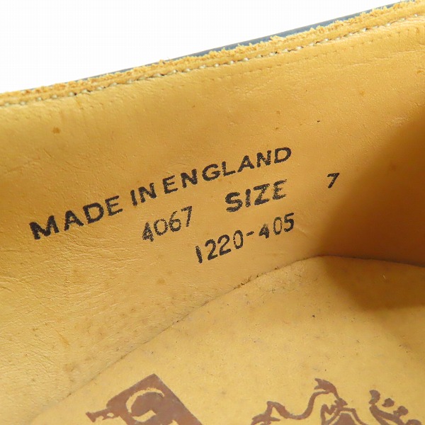 実際に弊社で買取させて頂いたGEORGE COX/ジョージコックス レザー/インターレース ブラック 4067/7の画像 5枚目