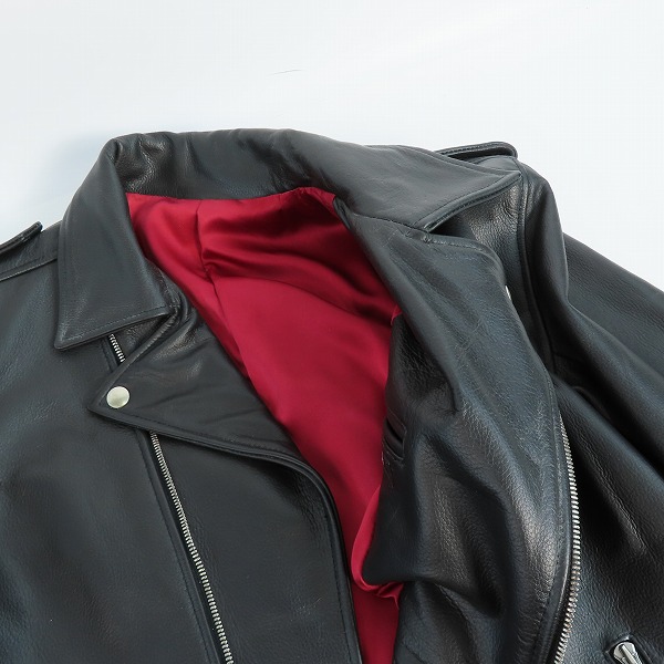 実際に弊社で買取させて頂いたNO ID./ノーアイディー ダブル レザージャケット ライダース 439030-878L/2の画像 5枚目