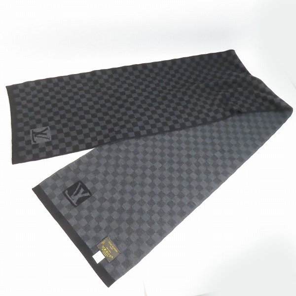 実際に弊社で買取させて頂いた【JPタグ】LOUIS VUITTON/ルイヴィトン ダミエ ウール マフラー 401910の画像 1枚目