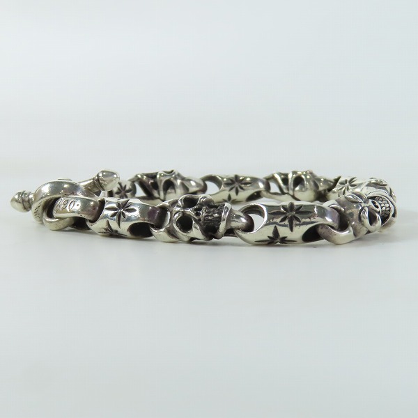 実際に弊社で買取させて頂いたBWL/BILL WALL LEATHER/ビルウォールレザー スカル ブレスレットの画像 4枚目