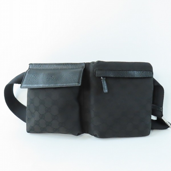 実際に弊社で買取させて頂いたGUCCI/グッチ GG柄 キャンバス/レザー ウエストポーチ/ボディバッグ 28566