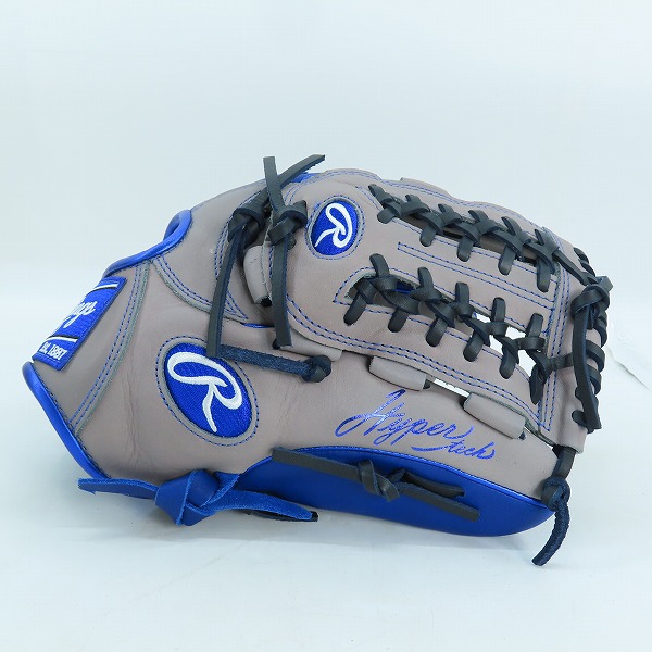 実際に弊社で買取させて頂いたRawlings/ローリングス HYPER TECH COLOR SYNC/ハイパーテックカラー 軟式/オールラウンド/右投げ用 グローブ/グラブ GR4HTCN55Wの画像 1枚目
