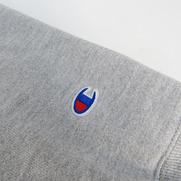 実際に弊社で買取させて頂いたChampion/チャンピオン REVERSE WEAVE/リバースウィーブ プルオーバーパーカー グレー GF68/2XLの画像 7枚目