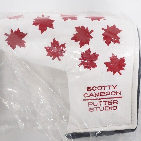 実際に弊社で買取させて頂いた【未開封】SCOTTY CAMERON/スコッティキャメロン Titleist PUTTER STUDIO メイプルリーフ パター用ヘッドカバー の画像 2枚目